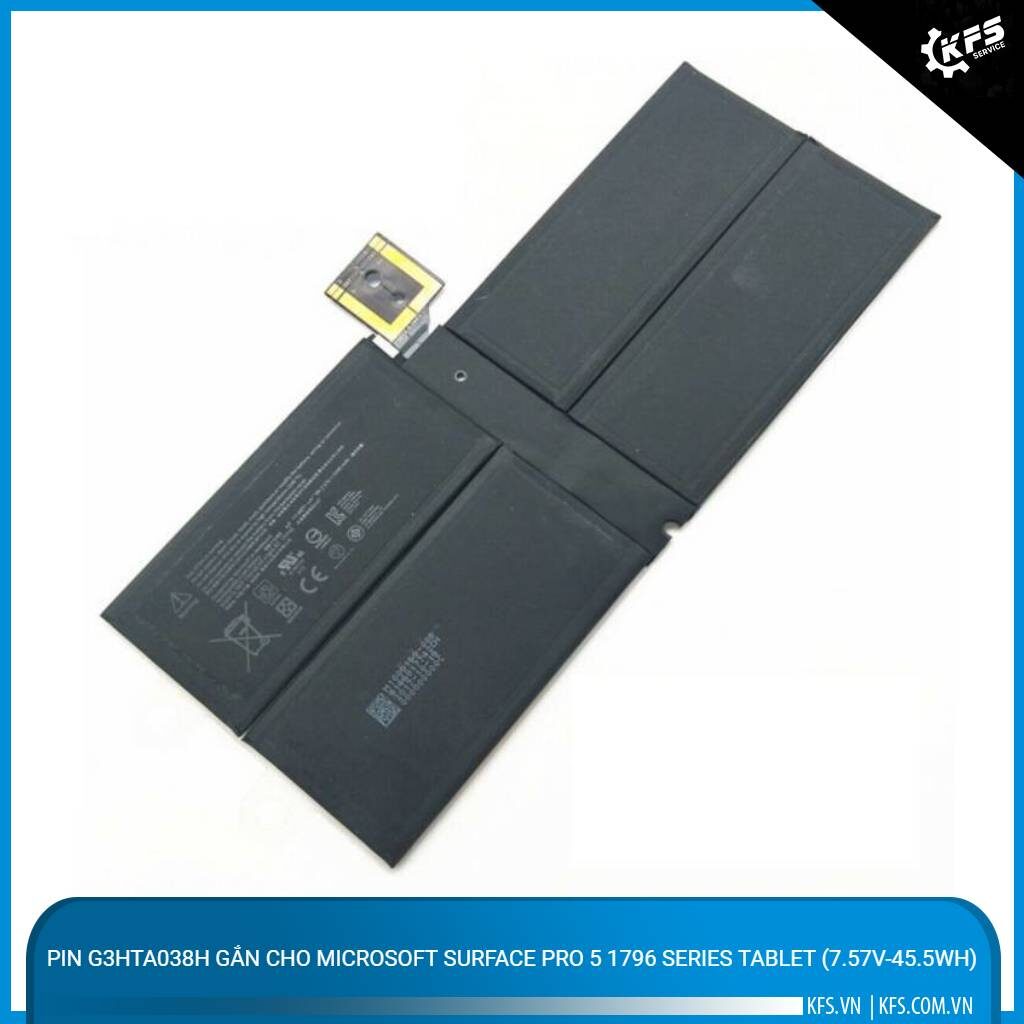 pin g3hta038h gan cho microsoft surface pro 5 1796 series tablet 757v 455wh
